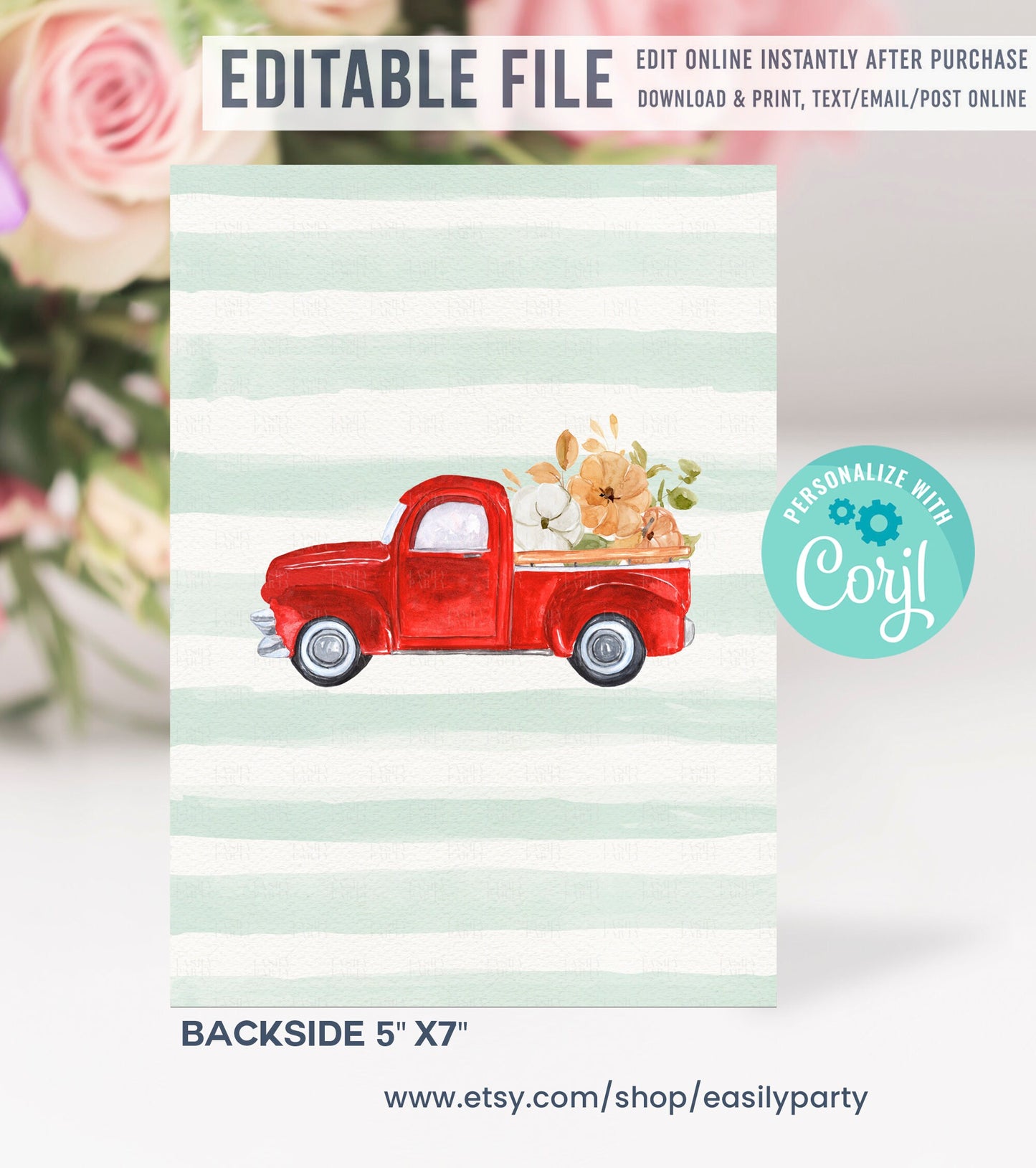 Editable Little Pumpkin Baby Shower Invitation