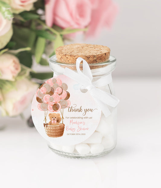 Editable Teddy Bear Baby Shower Favor Tags