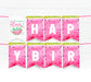 Editable Watermelon Happy Birthday Banner