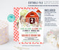 Editable Farm Birthday Invitation