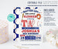 EDITABLE Baseball Birthday Invitation