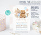 Editable Teddy Bear Baby Shower Invitation