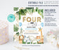 EDITABLE Safari Birthday Invitation