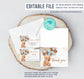 Editable Teddy Bear Baby Shower Invitation Set