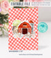 Editable Farm Birthday Invitation