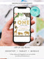Editable Wild One Leopard Print Jungle Birthday Party Invitation