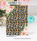 Editable Four Ever Wild Leopard Print Jungle Birthday Party Invitation