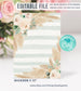 Editable Pampas Grass Baby Shower Invitation Gender Neutral