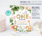 EDITABLE Safari Birthday Invitation
