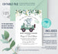 Editable Drive By Baby Shower Invitation