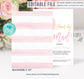 Editable Baby Shower by Mail Invitation