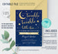 Editable Twinkle Twinkle Little Star Baby Shower Invitation