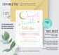 Editable Twinkle Twinkle Little Star Baby Shower Invitation