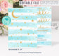 Editable Twinkle Twinkle Little Star Baby Shower Invitation