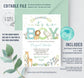 Editable Safari Baby Shower Invitation