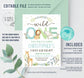 Editable Safari Baby Shower Invitation