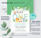 Editable Safari Baby Shower Invitation