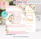 Editable Bunny Birthday Invitation