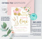 Editable Bunny Birthday Invitation