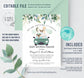 Editable Safari Drive By Baby Shower Invitation