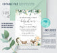 Editable Safari Drive By Baby Shower Invitation