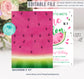Editable Watermelon Birthday Invitation
