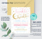 Editable Twinkle Twinkle Little Star Baby Shower Invitation
