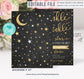 Editable Twinkle Twinkle Little Star Baby Shower Invitation