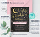 Editable Twinkle Twinkle Little Star Baby Shower Invitation