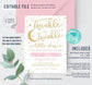 Editable Twinkle Twinkle Little Star Baby Shower Invitation