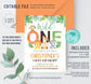 Editable Safari Baby Shower Invitation