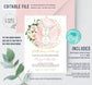 Editable Bunny Baby Shower Invitation