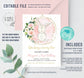 Editable Bunny Birthday Invitation