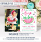 Editable Watermelon Birthday Invitation