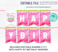 Editable Watermelon Happy Birthday Banner