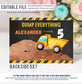 Editable Construction Birthday Invitation