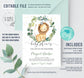 Editable Lion Baby Shower Invitation