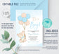 Editable Teddy Bear Baby Shower Invitation