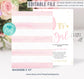 Editable Its A Girl Baby Shower Invitation