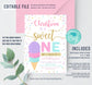 Editable Ice Cream Birthday Invitation