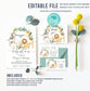 Editable Safari Baby Shower Invitation Set