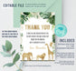 Editable Safari Thank You Card