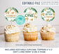 Editable Safari Cupcake Toppers