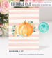 Editable Little Pumpkin Baby Shower Invitation