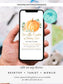 Editable Pumpkin First Birthday Invitation