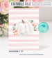 Editable Pumpkin First Birthday Invitation