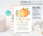 Editable Little Pumpkin Baby Shower Invitation