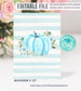 Editable Pumpkin First Birthday Invitation