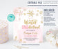 Editable Winter ONEderland Birthday Invitation