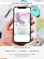 Editable Mermaid Birthday Invitation